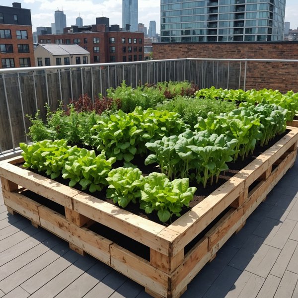Comment créer un jardin de légumes bio sur un toit en utilisant des palettes recyclées ?