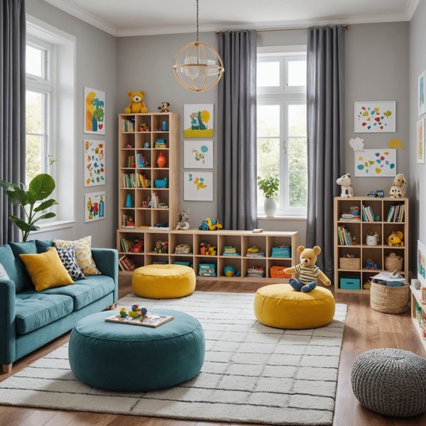 Comment créer un espace de jeux pour enfants dans un salon sans perdre l'esthétique du lieu?